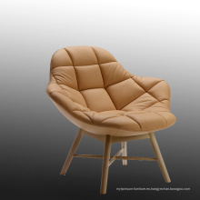 Famoso diseñador nuevo diseño sala de estar silla con la pierna de madera sólida